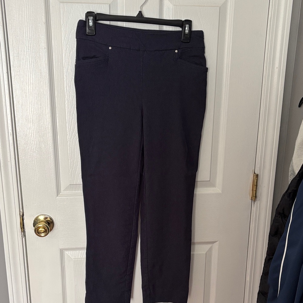 Hilary Radley Dark Blue Straight Leg Pants